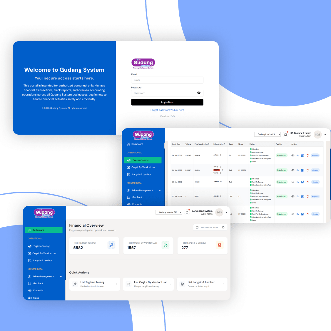 Finance Gudang System